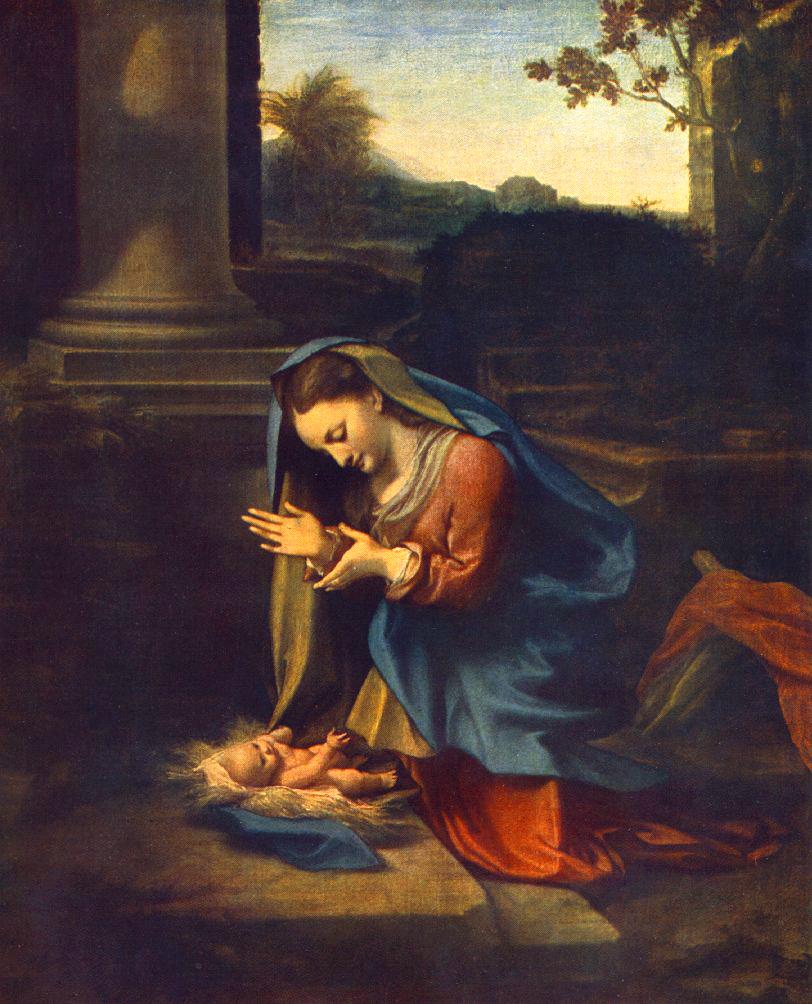 Correggio, Madonna in adorazione